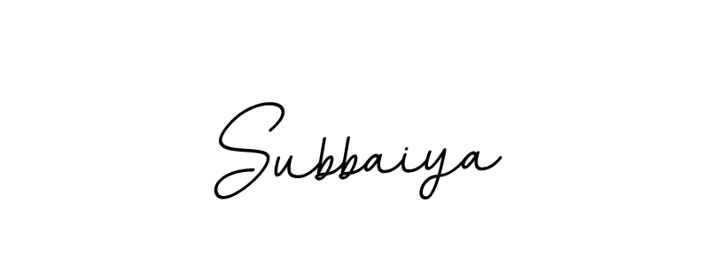 Use a signature maker to create a handwritten signature online. With this signature software, you can design (BallpointsItalic-DORy9) your own signature for name Subbaiya. Subbaiya signature style 11 images and pictures png