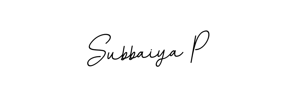 Make a beautiful signature design for name Subbaiya P. Use this online signature maker to create a handwritten signature for free. Subbaiya P signature style 11 images and pictures png