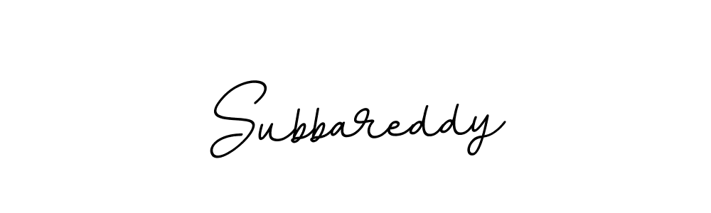 Design your own signature with our free online signature maker. With this signature software, you can create a handwritten (BallpointsItalic-DORy9) signature for name Subbareddy. Subbareddy signature style 11 images and pictures png