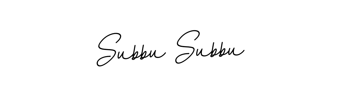 Make a beautiful signature design for name Subbu Subbu. With this signature (BallpointsItalic-DORy9) style, you can create a handwritten signature for free. Subbu Subbu signature style 11 images and pictures png
