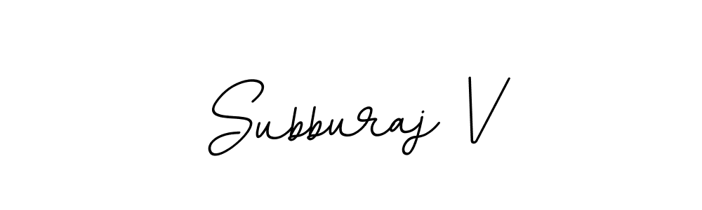 Similarly BallpointsItalic-DORy9 is the best handwritten signature design. Signature creator online .You can use it as an online autograph creator for name Subburaj V. Subburaj V signature style 11 images and pictures png
