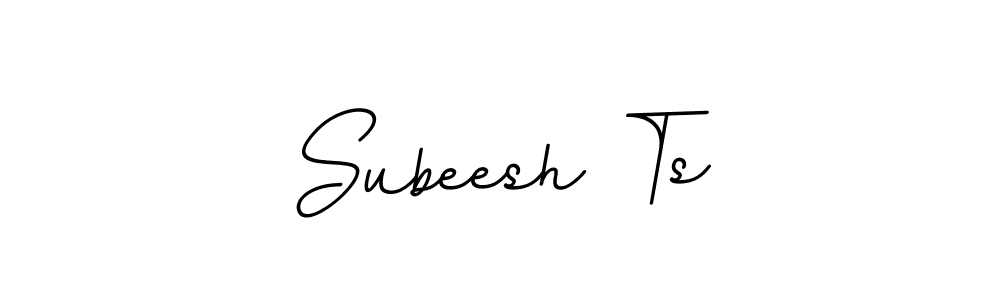How to make Subeesh Ts name signature. Use BallpointsItalic-DORy9 style for creating short signs online. This is the latest handwritten sign. Subeesh Ts signature style 11 images and pictures png