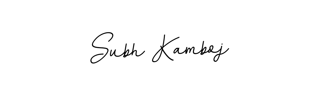 How to make Subh Kamboj name signature. Use BallpointsItalic-DORy9 style for creating short signs online. This is the latest handwritten sign. Subh Kamboj signature style 11 images and pictures png