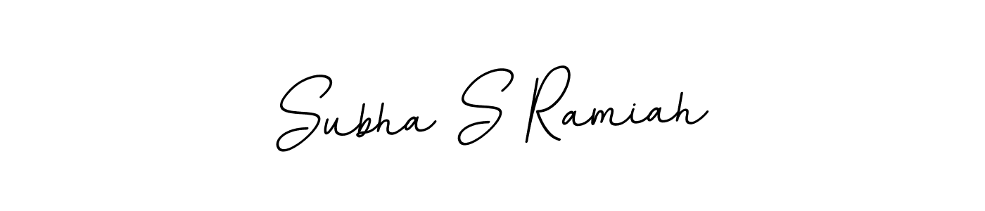 Subha S Ramiah stylish signature style. Best Handwritten Sign (BallpointsItalic-DORy9) for my name. Handwritten Signature Collection Ideas for my name Subha S Ramiah. Subha S Ramiah signature style 11 images and pictures png