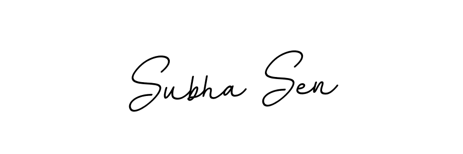 Create a beautiful signature design for name Subha Sen. With this signature (BallpointsItalic-DORy9) fonts, you can make a handwritten signature for free. Subha Sen signature style 11 images and pictures png