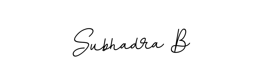 Subhadra B stylish signature style. Best Handwritten Sign (BallpointsItalic-DORy9) for my name. Handwritten Signature Collection Ideas for my name Subhadra B. Subhadra B signature style 11 images and pictures png