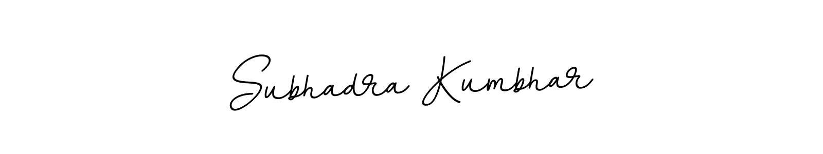 Create a beautiful signature design for name Subhadra Kumbhar. With this signature (BallpointsItalic-DORy9) fonts, you can make a handwritten signature for free. Subhadra Kumbhar signature style 11 images and pictures png