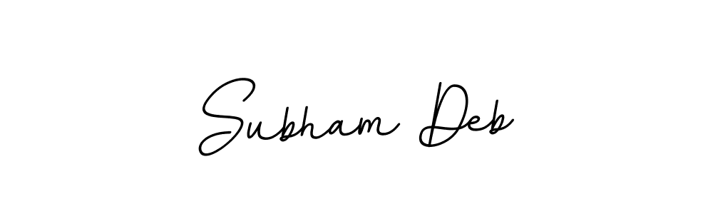 Make a beautiful signature design for name Subham Deb. With this signature (BallpointsItalic-DORy9) style, you can create a handwritten signature for free. Subham Deb signature style 11 images and pictures png