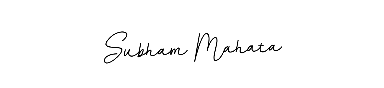 You should practise on your own different ways (BallpointsItalic-DORy9) to write your name (Subham Mahata) in signature. don't let someone else do it for you. Subham Mahata signature style 11 images and pictures png