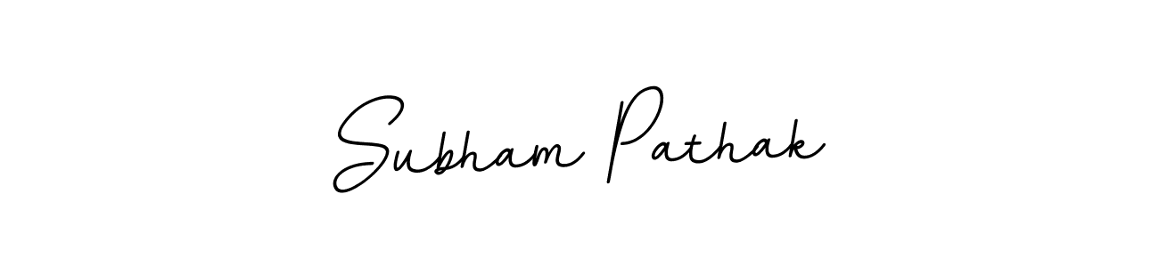 Design your own signature with our free online signature maker. With this signature software, you can create a handwritten (BallpointsItalic-DORy9) signature for name Subham Pathak. Subham Pathak signature style 11 images and pictures png
