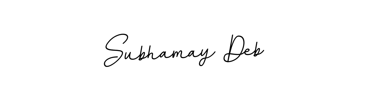 Use a signature maker to create a handwritten signature online. With this signature software, you can design (BallpointsItalic-DORy9) your own signature for name Subhamay Deb. Subhamay Deb signature style 11 images and pictures png