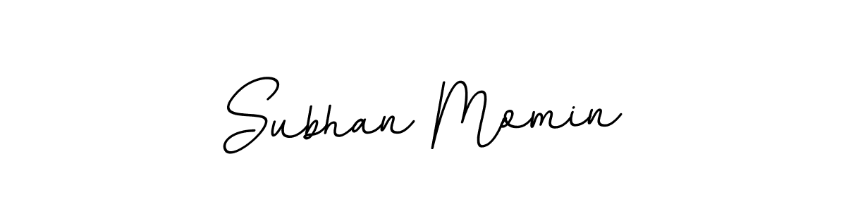 How to make Subhan Momin name signature. Use BallpointsItalic-DORy9 style for creating short signs online. This is the latest handwritten sign. Subhan Momin signature style 11 images and pictures png