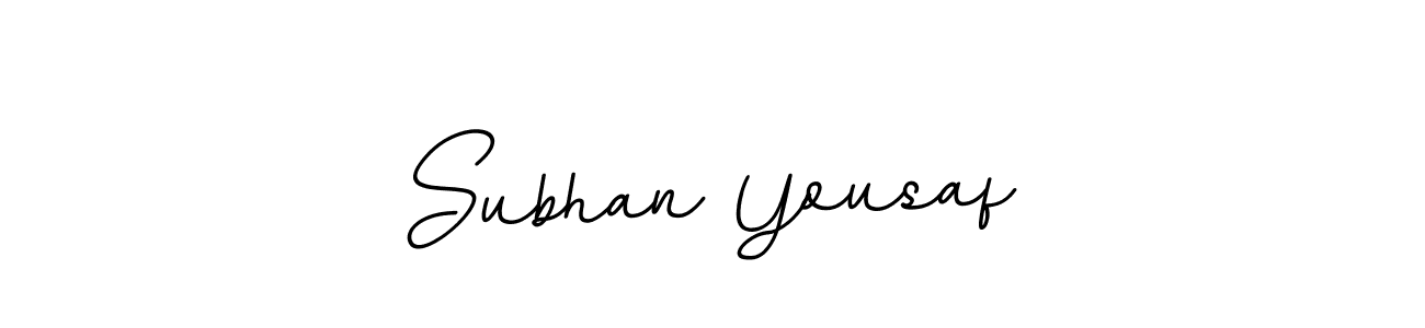 Create a beautiful signature design for name Subhan Yousaf. With this signature (BallpointsItalic-DORy9) fonts, you can make a handwritten signature for free. Subhan Yousaf signature style 11 images and pictures png