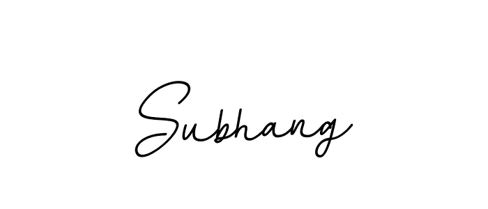 Use a signature maker to create a handwritten signature online. With this signature software, you can design (BallpointsItalic-DORy9) your own signature for name Subhang. Subhang signature style 11 images and pictures png