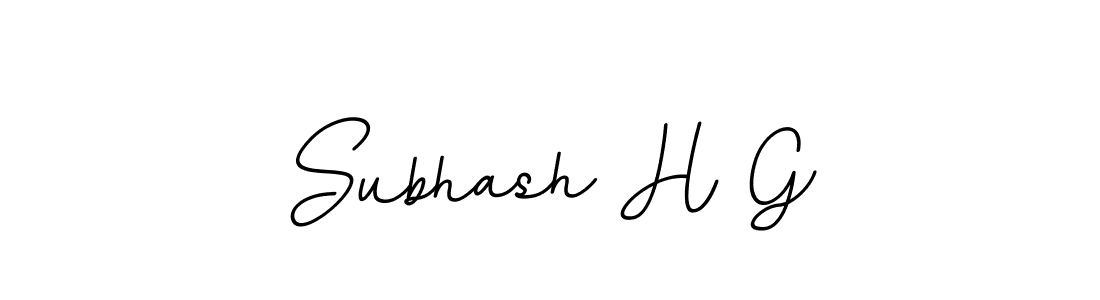 How to make Subhash H G name signature. Use BallpointsItalic-DORy9 style for creating short signs online. This is the latest handwritten sign. Subhash H G signature style 11 images and pictures png