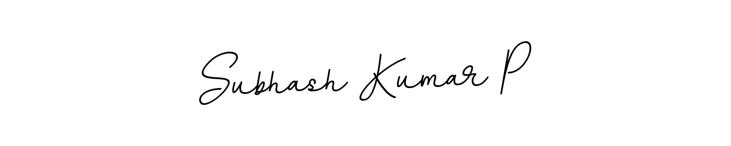 It looks lik you need a new signature style for name Subhash Kumar P. Design unique handwritten (BallpointsItalic-DORy9) signature with our free signature maker in just a few clicks. Subhash Kumar P signature style 11 images and pictures png