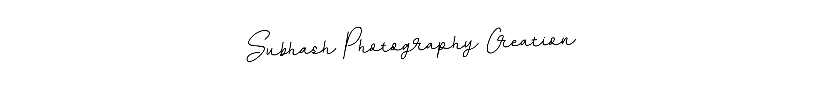 Design your own signature with our free online signature maker. With this signature software, you can create a handwritten (BallpointsItalic-DORy9) signature for name Subhash Photography Creation. Subhash Photography Creation signature style 11 images and pictures png