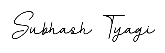 Create a personalized artistic stamp with Subhash Tyagi in BallpointsItalic-DORy9 font. Perfect for visual artists, designers, and influencers. Subhash Tyagi signature style 11 images and pictures png