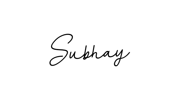 Use a signature maker to create a handwritten signature online. With this signature software, you can design (BallpointsItalic-DORy9) your own signature for name Subhay. Subhay signature style 11 images and pictures png