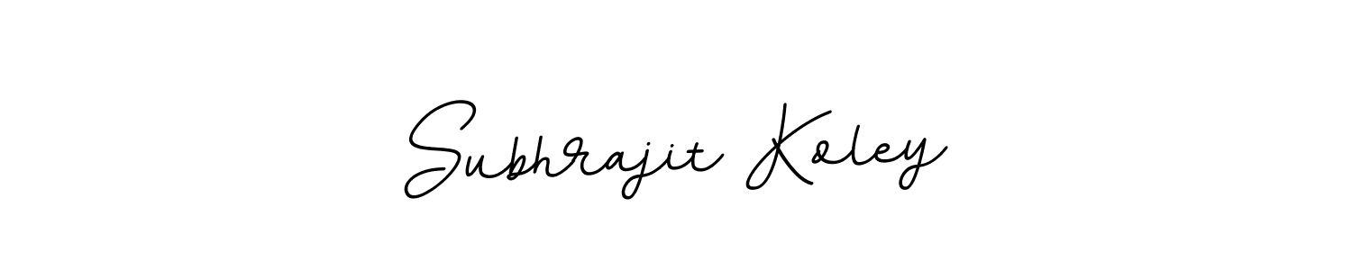 Design your own signature with our free online signature maker. With this signature software, you can create a handwritten (BallpointsItalic-DORy9) signature for name Subhrajit Koley. Subhrajit Koley signature style 11 images and pictures png