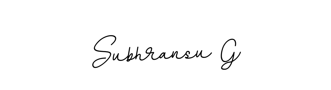 Create a beautiful signature design for name Subhransu G. With this signature (BallpointsItalic-DORy9) fonts, you can make a handwritten signature for free. Subhransu G signature style 11 images and pictures png