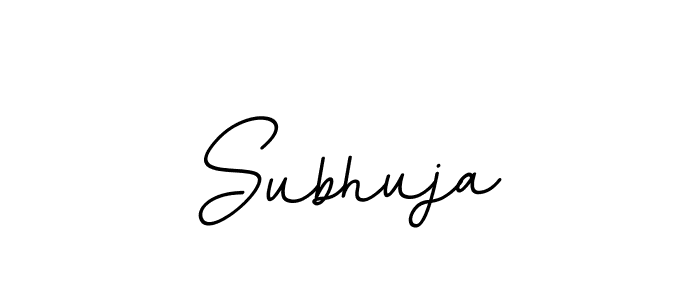 Design your own signature with our free online signature maker. With this signature software, you can create a handwritten (BallpointsItalic-DORy9) signature for name Subhuja. Subhuja signature style 11 images and pictures png