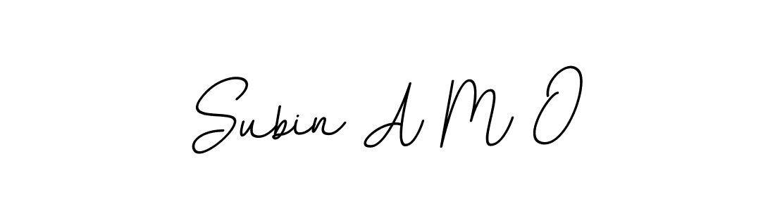 Also You can easily find your signature by using the search form. We will create Subin A M O name handwritten signature images for you free of cost using BallpointsItalic-DORy9 sign style. Subin A M O signature style 11 images and pictures png