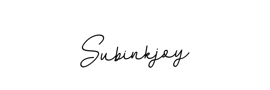 The best way (BallpointsItalic-DORy9) to make a short signature is to pick only two or three words in your name. The name Subinkjoy include a total of six letters. For converting this name. Subinkjoy signature style 11 images and pictures png