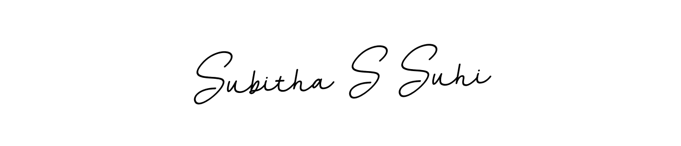 if you are searching for the best signature style for your name Subitha S Suhi. so please give up your signature search. here we have designed multiple signature styles  using BallpointsItalic-DORy9. Subitha S Suhi signature style 11 images and pictures png