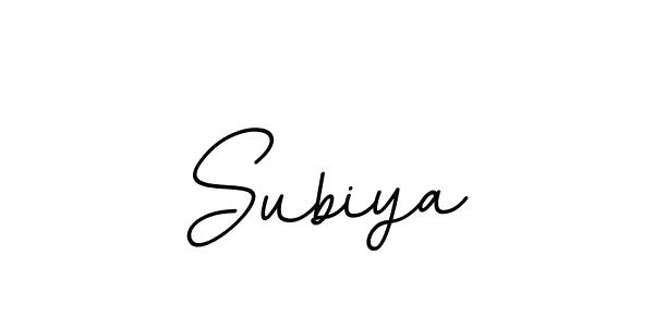 How to make Subiya name signature. Use BallpointsItalic-DORy9 style for creating short signs online. This is the latest handwritten sign. Subiya signature style 11 images and pictures png