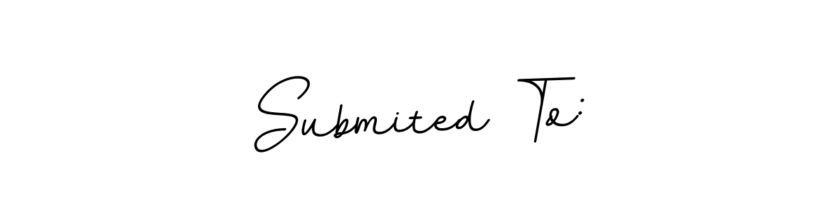 Make a beautiful signature design for name Submited To:. With this signature (BallpointsItalic-DORy9) style, you can create a handwritten signature for free. Submited To: signature style 11 images and pictures png