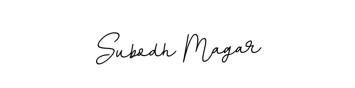 How to make Subodh Magar name signature. Use BallpointsItalic-DORy9 style for creating short signs online. This is the latest handwritten sign. Subodh Magar signature style 11 images and pictures png