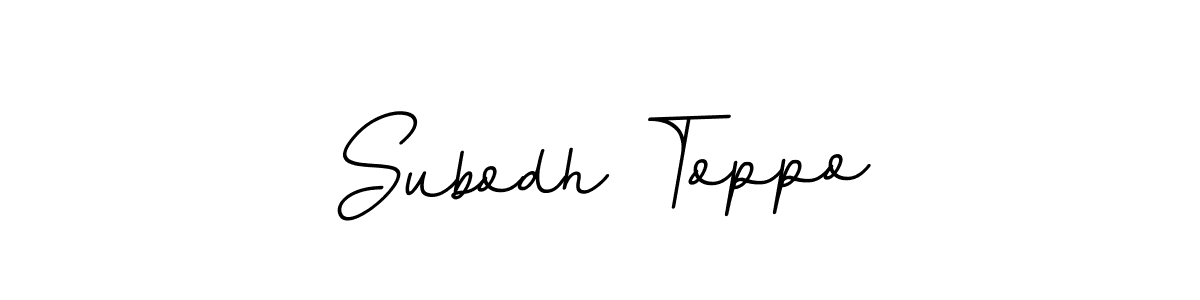 BallpointsItalic-DORy9 is a professional signature style that is perfect for those who want to add a touch of class to their signature. It is also a great choice for those who want to make their signature more unique. Get Subodh Toppo name to fancy signature for free. Subodh Toppo signature style 11 images and pictures png