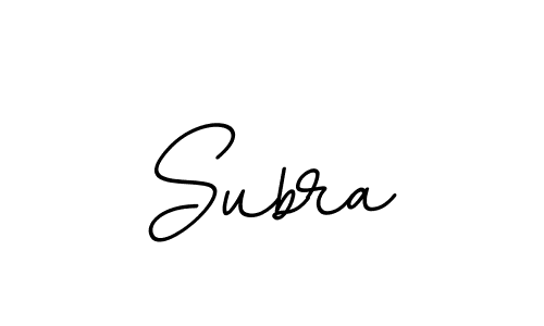 How to make Subra name signature. Use BallpointsItalic-DORy9 style for creating short signs online. This is the latest handwritten sign. Subra signature style 11 images and pictures png