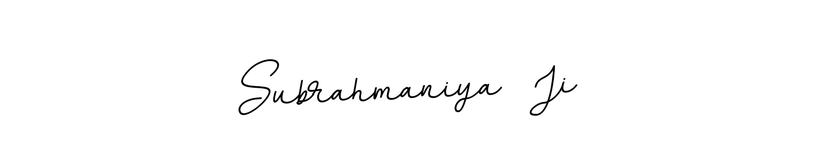 Use a signature maker to create a handwritten signature online. With this signature software, you can design (BallpointsItalic-DORy9) your own signature for name Subrahmaniya  Ji. Subrahmaniya  Ji signature style 11 images and pictures png