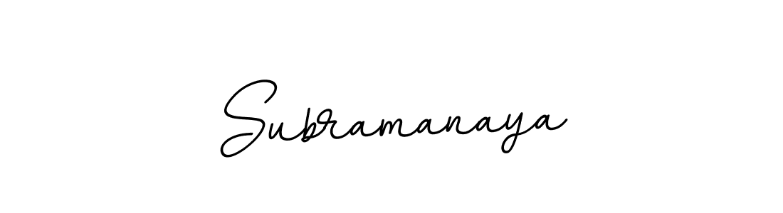 Make a beautiful signature design for name Subramanaya. With this signature (BallpointsItalic-DORy9) style, you can create a handwritten signature for free. Subramanaya signature style 11 images and pictures png