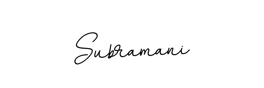 Create a beautiful signature design for name Subramani. With this signature (BallpointsItalic-DORy9) fonts, you can make a handwritten signature for free. Subramani signature style 11 images and pictures png
