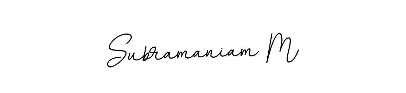 Similarly BallpointsItalic-DORy9 is the best handwritten signature design. Signature creator online .You can use it as an online autograph creator for name Subramaniam M. Subramaniam M signature style 11 images and pictures png