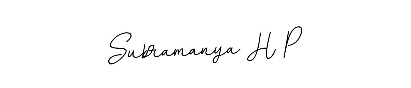 How to make Subramanya H P signature? BallpointsItalic-DORy9 is a professional autograph style. Create handwritten signature for Subramanya H P name. Subramanya H P signature style 11 images and pictures png