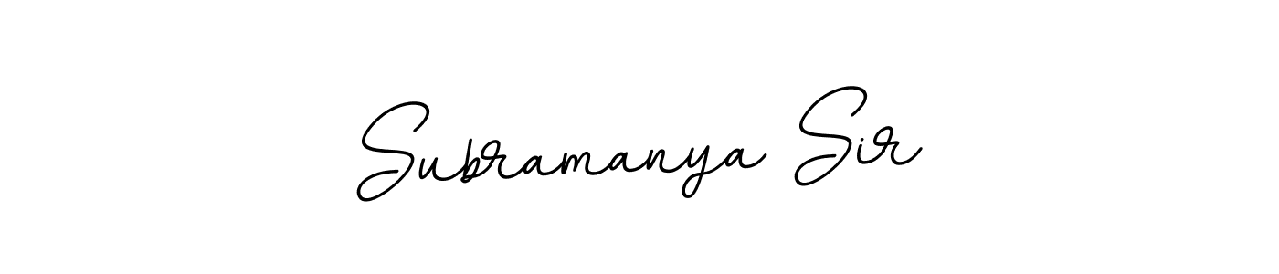 The best way (BallpointsItalic-DORy9) to make a short signature is to pick only two or three words in your name. The name Subramanya Sir include a total of six letters. For converting this name. Subramanya Sir signature style 11 images and pictures png