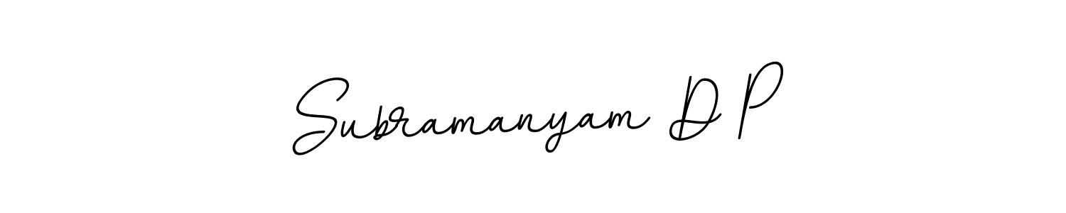 This is the best signature style for the Subramanyam D P name. Also you like these signature font (BallpointsItalic-DORy9). Mix name signature. Subramanyam D P signature style 11 images and pictures png