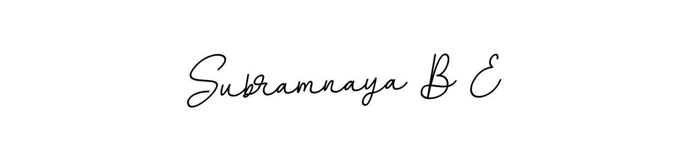 Use a signature maker to create a handwritten signature online. With this signature software, you can design (BallpointsItalic-DORy9) your own signature for name Subramnaya B E. Subramnaya B E signature style 11 images and pictures png