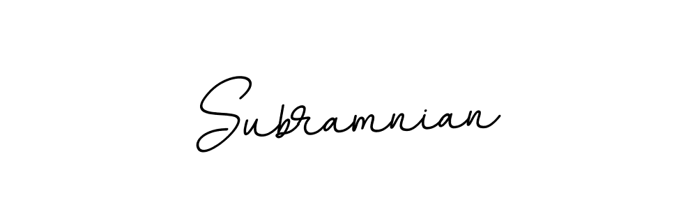 Make a beautiful signature design for name Subramnian. With this signature (BallpointsItalic-DORy9) style, you can create a handwritten signature for free. Subramnian signature style 11 images and pictures png