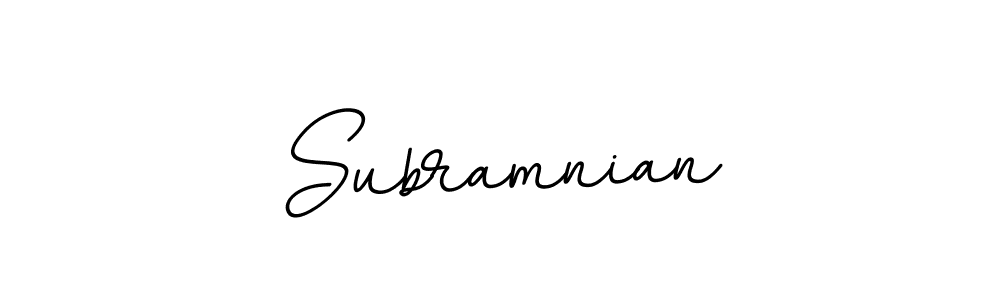 You should practise on your own different ways (BallpointsItalic-DORy9) to write your name (Subramnian) in signature. don't let someone else do it for you. Subramnian signature style 11 images and pictures png