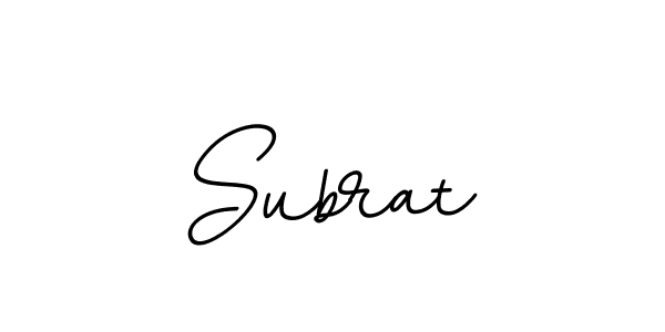 Use a signature maker to create a handwritten signature online. With this signature software, you can design (BallpointsItalic-DORy9) your own signature for name Subrat. Subrat signature style 11 images and pictures png