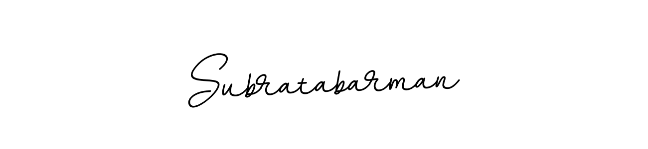 Use a signature maker to create a handwritten signature online. With this signature software, you can design (BallpointsItalic-DORy9) your own signature for name Subratabarman. Subratabarman signature style 11 images and pictures png