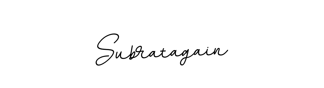 if you are searching for the best signature style for your name Subratagain. so please give up your signature search. here we have designed multiple signature styles  using BallpointsItalic-DORy9. Subratagain signature style 11 images and pictures png