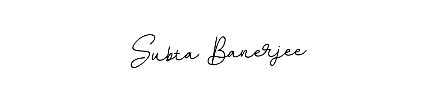 Make a beautiful signature design for name Subta Banerjee. With this signature (BallpointsItalic-DORy9) style, you can create a handwritten signature for free. Subta Banerjee signature style 11 images and pictures png