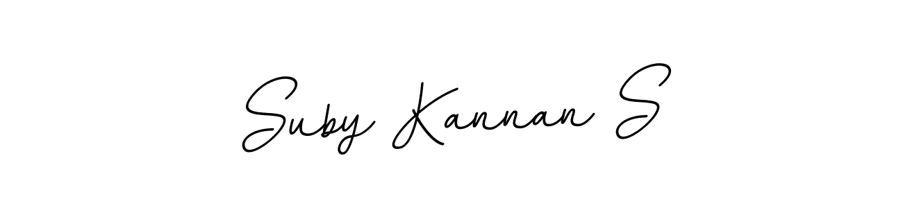 Design your own signature with our free online signature maker. With this signature software, you can create a handwritten (BallpointsItalic-DORy9) signature for name Suby Kannan S. Suby Kannan S signature style 11 images and pictures png