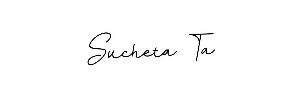 Design your own signature with our free online signature maker. With this signature software, you can create a handwritten (BallpointsItalic-DORy9) signature for name Sucheta Ta. Sucheta Ta signature style 11 images and pictures png